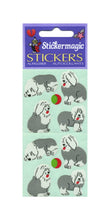 Load image into Gallery viewer, Wholesale - Pack of 12 Paper Stickers - Sheepdog Puppies