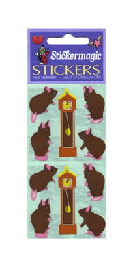 Wholesale - Pack of 12 Paper Stickers - Hickory Dickory Dock