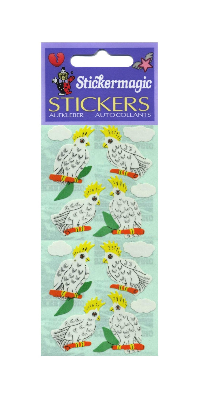 Wholesale - Pack of 12 Paper Stickers - Cockatoos