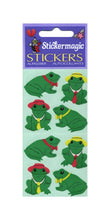 Load image into Gallery viewer, Wholesale - Pack of 12 Paper Stickers - Frogs with Hats