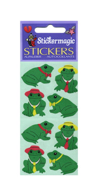 Wholesale - Pack of 12 Paper Stickers - Frogs with Hats