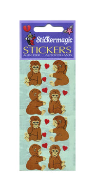 Wholesale - Pack of 12 Paper Stickers - Love Chimps