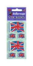 Load image into Gallery viewer, Wholesale - Pack of 12 Paper Stickers - Union Jacks X 3