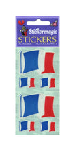 Load image into Gallery viewer, Wholesale - Pack of 12 Paper Stickers - French Flags X 3