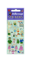 Load image into Gallery viewer, Wholesale - Pack of 12 Paper Stickers - Micro Teddy Wedding