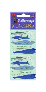 Wholesale - Pack of 12 Paper Stickers - Micro Whales