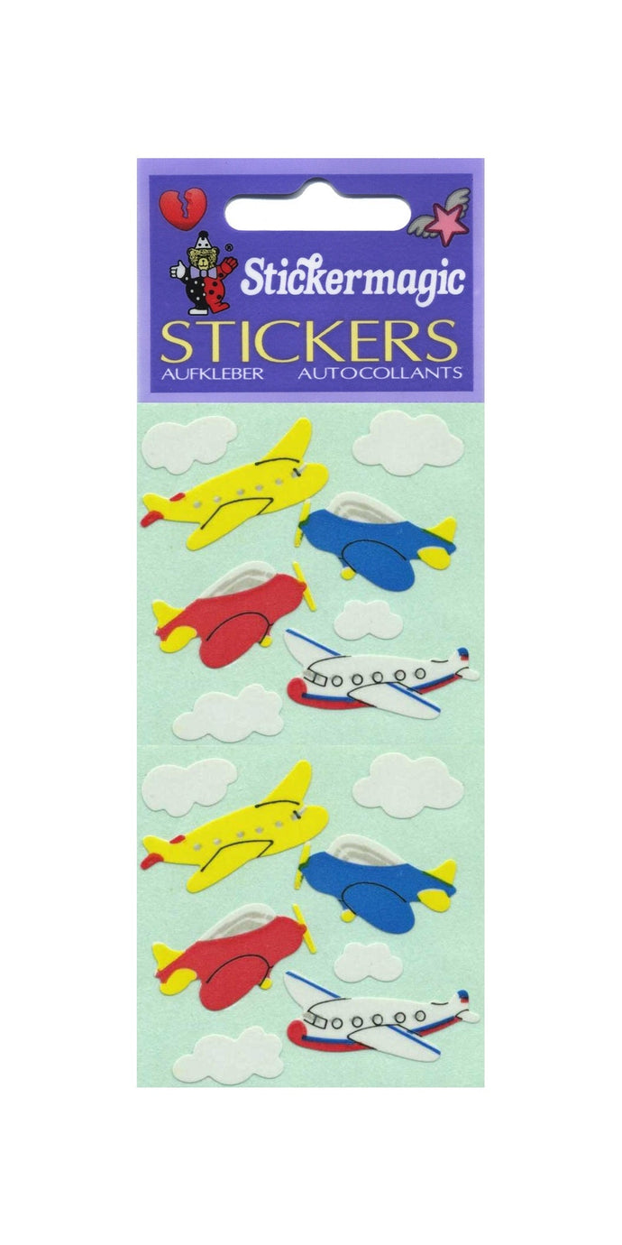 Wholesale - Pack of 12 Paper Stickers - Aeroplanes