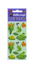 Load image into Gallery viewer, Wholesale - Pack of 12 Paper Stickers - Frogs on Lily Pads