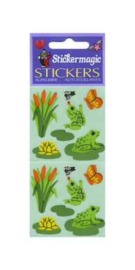 Wholesale - Pack of 12 Paper Stickers - Frogs on Lily Pads