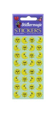 Wholesale - Pack of 12 Paper Stickers - Sun & Moon