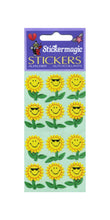 Load image into Gallery viewer, Wholesale - Pack of 12 Paper Stickers - Smiley Sunflowers