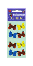 Load image into Gallery viewer, Wholesale - Pack of 12 Paper Stickers - Multi Coloured Butterflies