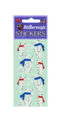 Wholesale - Pack of 12 Paper Stickers - Polar Bear