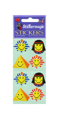 Wholesale - Pack of 12 Paper Stickers - Egyptian Smiley Faces