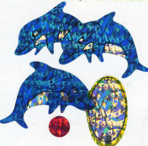 Roll of Prismatic Stickers - Dolphins