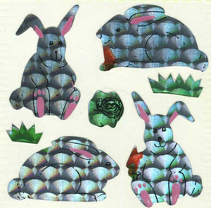 Pack of Prismatic Stickers - Rabbits