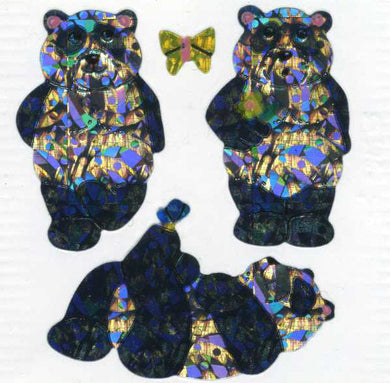Roll of Prismatic Stickers - Pandas