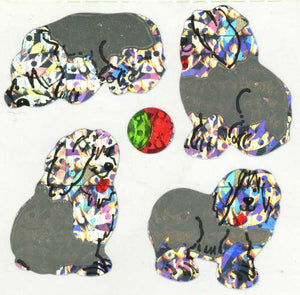 Pack of Prismatic Stickers - Sheepdog Puppies