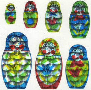 Pack of Prismatic Stickers - Russian Dolls
