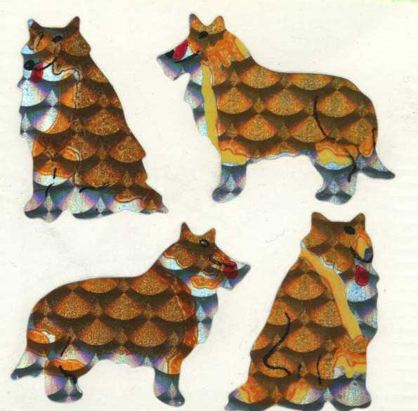 Roll of Prismatic Stickers - Collies