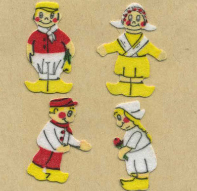 Roll of Furrie Stickers - Dutch Boy & Girl