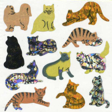 Roll of Prismatic Stickers - Micro Cats