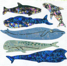 Load image into Gallery viewer, Pack of Prismatic Stickers - Micro Whales