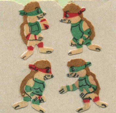 Roll of Furrie Stickers - Ninja Hedgehogs