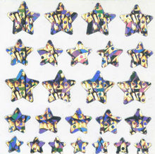 Load image into Gallery viewer, Pack of Prismatic Stickers - Silver Stars