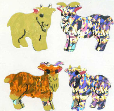 Roll of Prismatic Stickers - Goat Kids