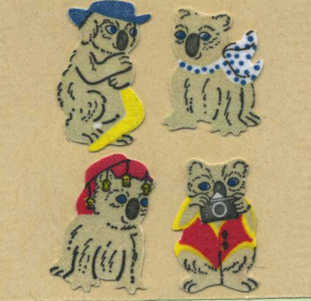 Roll of Furrie Stickers - Funny Koalas