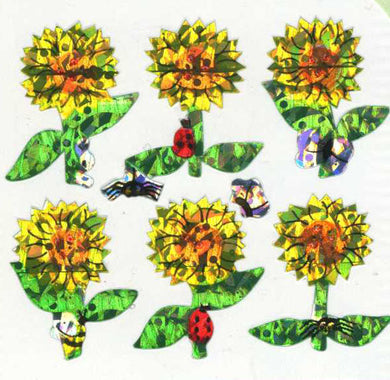 Roll of Prismatic Stickers - Sunflowers