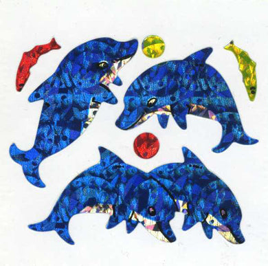 Roll of Prismatic Stickers - Dolphin & Fish