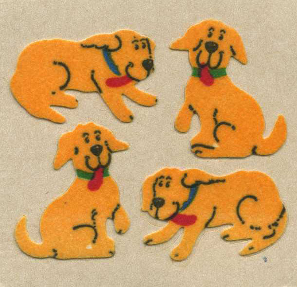 Roll of Furrie Stickers - Happy Dogs