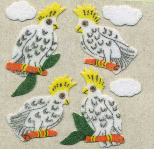 Roll of Furrie Stickers - Cockatoos