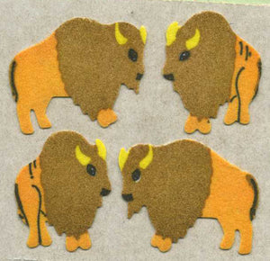 Roll of Furrie Stickers - Buffaloes