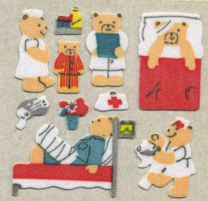 Roll of Furrie Stickers - Micro Teddy Hospital