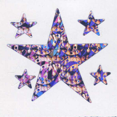Roll of Prismatic Stickers - 5 Purple Stars