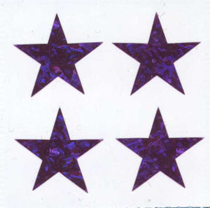 Roll of Prismatic Stickers - 4 Pink Stars