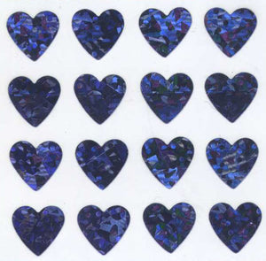 Pack of Prismatic Stickers - Multi Lilac Hearts
