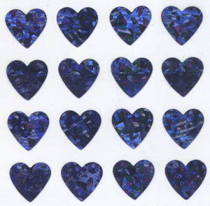 Roll of Prismatic Stickers - Multi Lilac Hearts