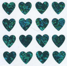 Load image into Gallery viewer, Pack of Sparkly Prismatic Stickers - 16 Hearts