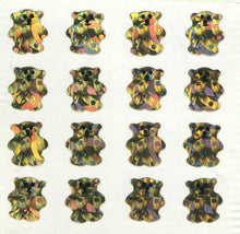 Load image into Gallery viewer, Pack of Sparkly Prismatic Stickers - 16 Teddy Bears