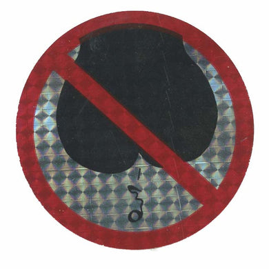 Roll of Prohibitive Prismatic Stickers - No Farting