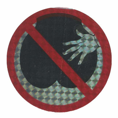 Roll of Prohibitive Prismatic Stickers - No Touching