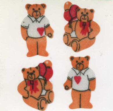 Roll of Silkie Stickers - Teddies In T-Shirts