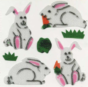 Pack of Silkie Stickers - Bunny & Carrot