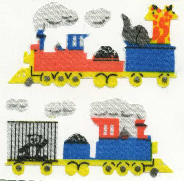 Roll of Silkie Stickers - Animal Train