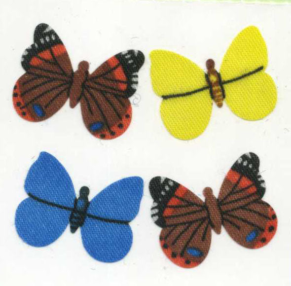 Roll of Silkie Stickers - Multi Coloured Butterflies