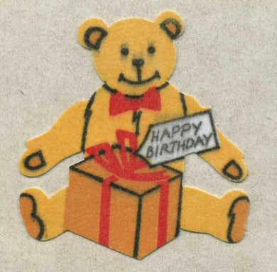 Roll of Furrie Stickers - Birthday Bear
